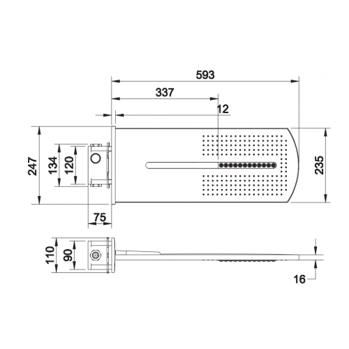 Душ пита DEMM 6580, хром 
